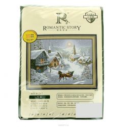 Набор для вышивания крестом Romantic Story "Рождество", 64 x 49 см