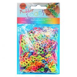 Резинки для браслетов Folia Rubber Loops "8", 500 шт, 25 застежек, 1 крючок