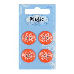 Пуговицы декоративные Magic Buttons "Бабочка", 4 шт