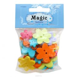 Пуговицы декоративные Magic Buttons "Цветы. Ассорти", 30 г