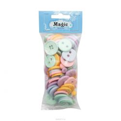 Пуговицы декоративные Magic Buttons "Палитра", цвет: пастельный, 100 г