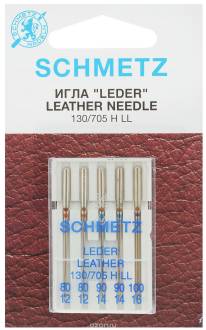 Набор игл для кожи Schmetz "Leder", №80, 90, 100, 5 шт