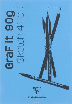 Clairefontaine Блокнот для рисования Graft It 80 листов цвет голубой