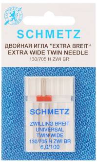 Игла для зигзаг-машин "Schmetz", двойная, № 100