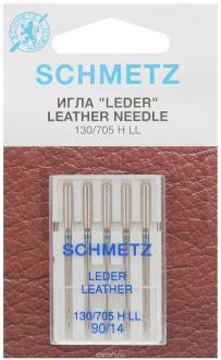 Набор игл для кожи Schmetz "Leder", №90, 5 шт