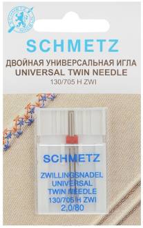Игла универсальная для зигзаг-машин "Schmetz", двойная, №2,0/80