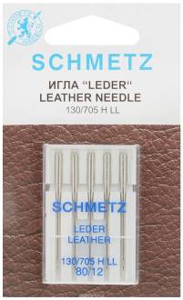Набор игл для кожи Schmetz "Leder", №80, 5 шт