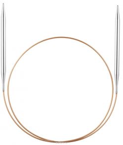 ADDI Спицы, круговые, супергладкие, никель, №7, 60 см