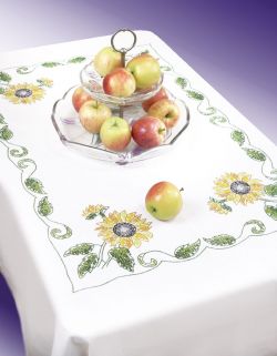 Скатерть для вышивания Марья Искусница "Цветы солнца", 130 см х 160 см. 20.002.02
