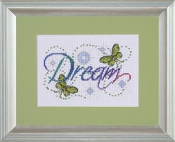 Набор для вышивания крестом и бисером Design Works "Мечтай", 13 х 18 см