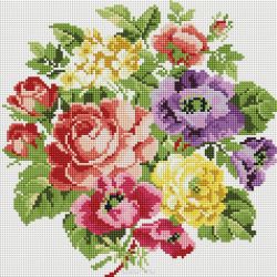 Мозаика на подрамнике Белоснежка "Вальс цветов", 30 х 30 см