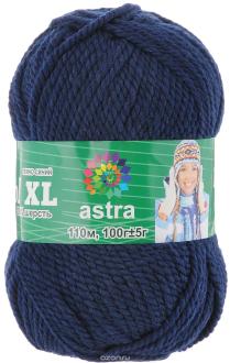 Пряжа для вязания Астра "Wool XL", цвет: темно-синий, 110 м, 100 г, 3 шт