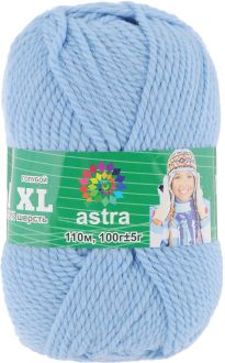 Пряжа для вязания Астра "Wool XL", цвет: голубой, 110 м, 100 г, 3 шт