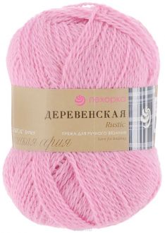 Пряжа для вязания Пехорка "Деревенская", цвет: камелия (125), 250 м, 100 г, 10 шт