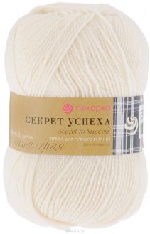 Пряжа для вязания Пехорка "Секрет успеха", цвет: белый (01), 250 м, 100 г, 10 шт