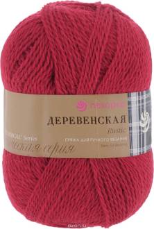 Пряжа для вязания Пехорка "Деревенская", цвет: красный мак (88), 250 м, 100 г, 10 шт