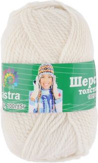 Пряжа для вязания Астра "Wool XL", цвет: белый, 110 м, 100 г, 3 шт