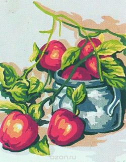 Канва с нанесенным рисунком "Collection D'Art", 25 х 30 см. KA55