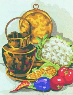 Канва с нанесенным рисунком "Collection D'Art", 25 х 30 см. KA61
