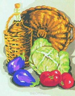 Канва с нанесенным рисунком "Collection D'Art", 25 х 30 см. KA62