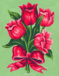 Канва с нанесенным рисунком "Collection D'Art", 20 х 25 см. 3145