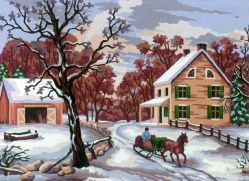 Канва с нанесенным рисунком "Collection D'Art", 20 х 25 см. 3207