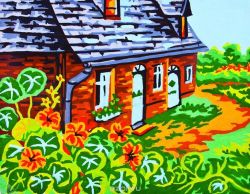 Канва с нанесенным рисунком "Collection D'Art", 20 х 25 см. 3296
