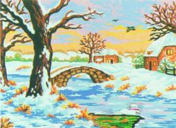 Канва с нанесенным рисунком "Collection D'Art", 30 х 40 см. 6028