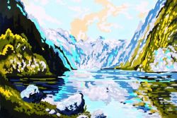 Канва с нанесенным рисунком "Collection D'Art", 30 х 40 см. 6128