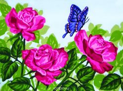 Канва с нанесенным рисунком "Collection D'Art", 30 х 40 см. 6244