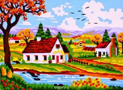 Канва с нанесенным рисунком "Collection D'Art", 30 х 40 см. 6259