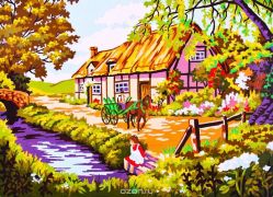Канва с нанесенным рисунком "Collection D'Art", 30 х 40 см. 6263