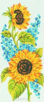 Канва с нанесенным рисунком "Collection D'Art", 30 х 60 см. 8015
