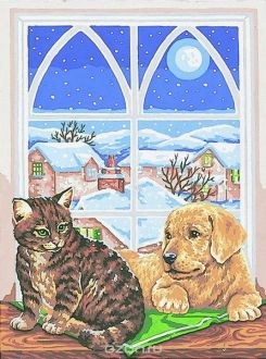 Канва с нанесенным рисунком "Collection D'Art", 40 х 50 см. 10310
