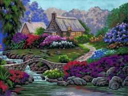 Канва с нанесенным рисунком "Collection D'Art", 40 х 50 см. 10382