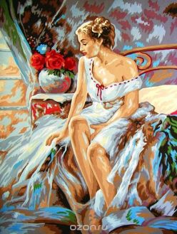 Канва с нанесенным рисунком "Collection D'Art", 40 х 50 см. 10439