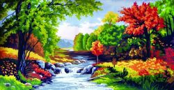 Канва с нанесенным рисунком "Collection D'Art", 30 х 52 см. 11563