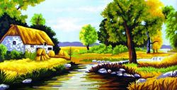 Канва с нанесенным рисунком "Collection D'Art", 30 х 52 см. 11564