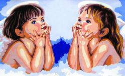 Канва с нанесенным рисунком "Collection D'Art", 30 х 50 см. 11575