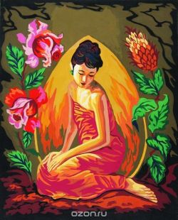 Канва с нанесенным рисунком "Collection D'Art", 50 х 60 см. 11593