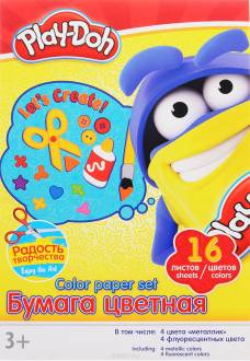 Play-Doh Цветная бумага 16 листов