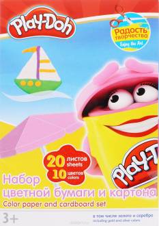 Play-Doh Набор цветной бумаги и картона 20 листов