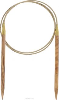 Спицы "Addi", из оливкового дерева, круговые, диаметр 100 мм, длина 6,5 см