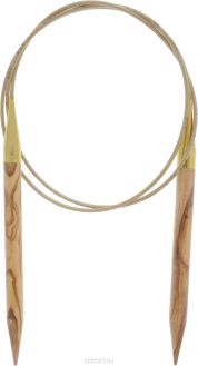 Спицы "Addi", из оливкового дерева, круговые, диаметр 9,0 мм, длина 100 см