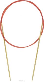 Спицы "Addi", с удлиненным кончиком, круговые, цвет: золотистый, красный, диаметр 3 мм, длина 100 см
