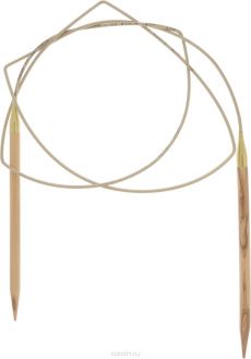 Спицы "Addi", из оливкового дерева, круговые, диаметр 6,5 мм, длина 120 см