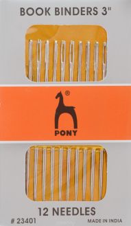 Иглы ручные "Pony", для переплетных работ и грубых тканей, №3, 12 шт