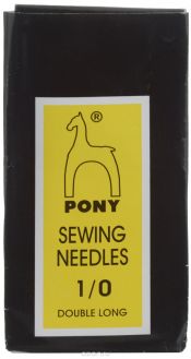 Иглы ручные Pony "Long Darners", цыганка, с золотым ушком, №1/0, 25 шт