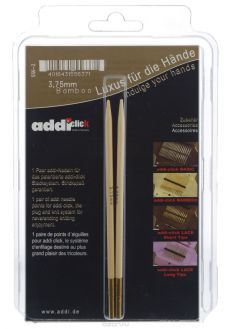 Спицы сменные "Addi Click", бамбуковые, диаметр 3,75 мм, 2 шт