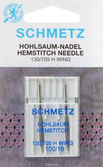 Иглы "Schmetz" для машинной вышивки в технике мережка, №100, 2 шт